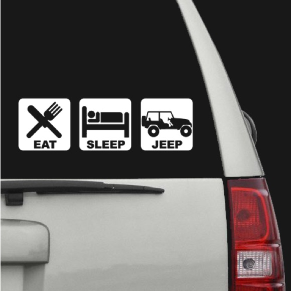 🔥 4 for $20 🔥 ✨ New! Eat, Sleep, Jeep Car Decal ✨